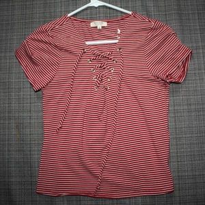 White and red blouse